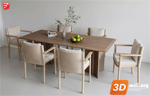 Dining Table Set Skp Files
